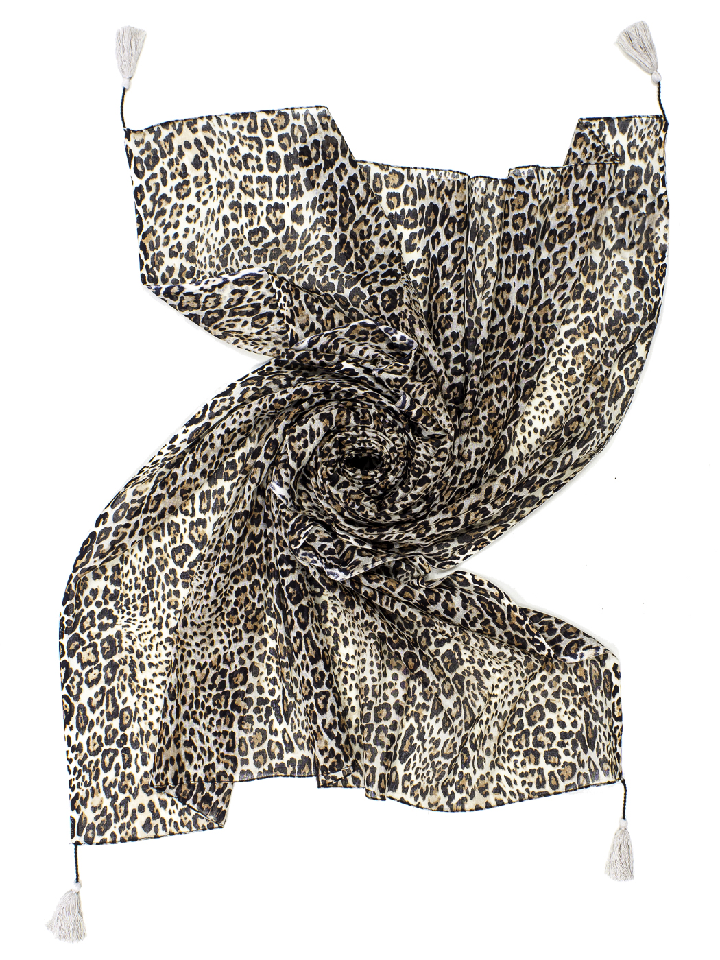 PAREO ANIMALIER AND ROSES WITH TASSELS,100X180
